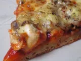 Recette Pizza poulet/champignons et chorizo