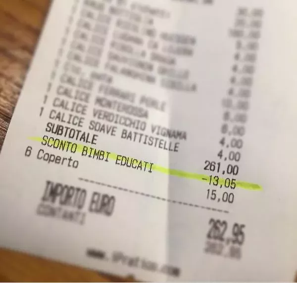 Un restaurateur italien plutôt généreux...