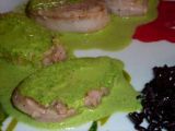 Recette Filet mignon de porc au persil, caviar d'aubergine