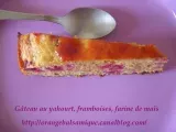 Recette Gâteau au yahourt & aux framboises sans gluten