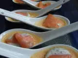 Recette Cuillère de crème brûlée au saumon fumé
