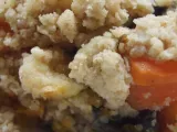Recette Crumble automnal au potimarron, carottes, champignons, noix et comté extra vieux