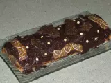 Recette Bûche mousse chocolat, génoise noisette, et croustillant praliné