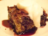 Recette Cherry cake pudding - clafoutis cerise & noix de pecan