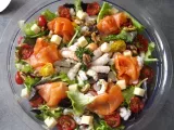 Recette Salade aux langoustines et truite fumée