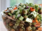 Recette Salade de pois chiches, concombres et herbes fraiches