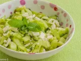 Recette Salade facile de concombre à la fêta et la menthe