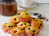 Recette Muffin aux framboises, myrtilles et mascarpone
