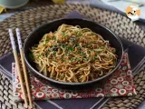 Recette Wok de nouilles chinoises (légumes et protéines de soja texturées)