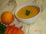 Recette Potage aux carottes, patates douces et oranges