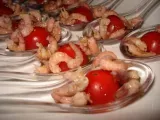 Recette Cuillère apéritive tomate/ crevette !!!
