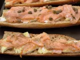 Recette Brie et saumon sur baguette
