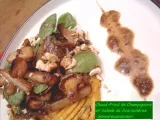 Recette Chaud-froid de champignons en salade de scorsonères