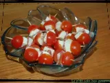 Recette Mini brochettes tomate cerise et mozzarella