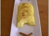 Recette Carpaccio d'ananas caramélisé à la canelle