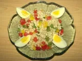 Recette Salade de blé aux poivrons et oeufs durs