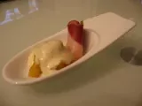 Recette Petites cuillères magret fumé, compotée de pommes et sa crème fouettée au curry