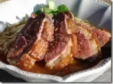 Recette Magret de canard aux nouilles chinoises et jus au wasabi