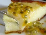 Recette Gateau de fromage blanc a l'orange, coulis passion