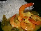 Recette Curry de crevettes à la mangue verte et au lait de coco