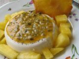 Recette Panna cotta au coulis de fruits de la passion et sa chips d'ananas