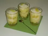 Recette Verrines avec ananas, pudding vanille et noix de coco râpée