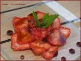 Recette Carpaccio de fraises et son sirop balsamique à l'orange ... une recette très fraîche