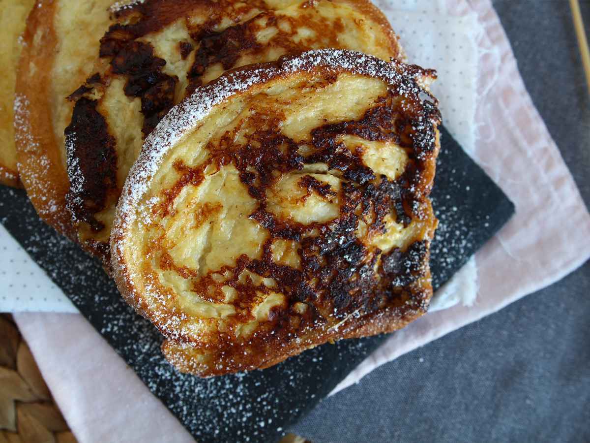 Brioche façon pain perdu, moelleuse et croustillante, Recette Ptitchef