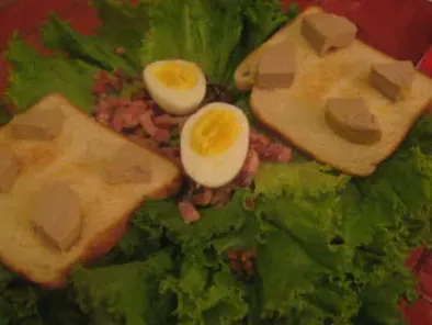 Recette Salade et toast au foie gras