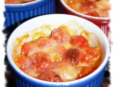Recette Cassolettes de tomates à la mozarrella
