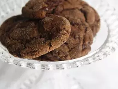 Recette Biscuits moelleux au chocolat et gingembre.