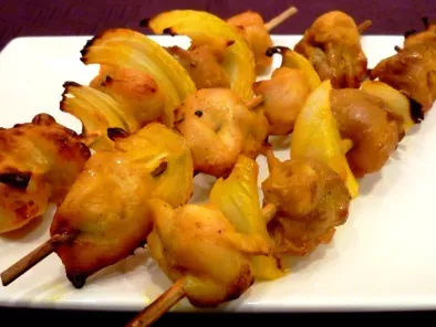 Brochettes de poulet coco satay