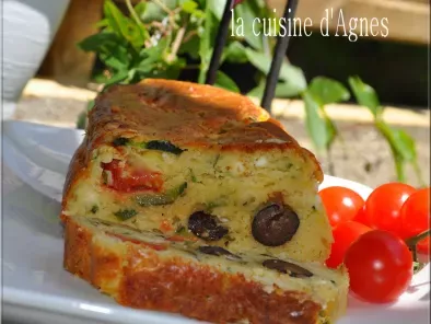 Recette Cake courgette feta tomates olives