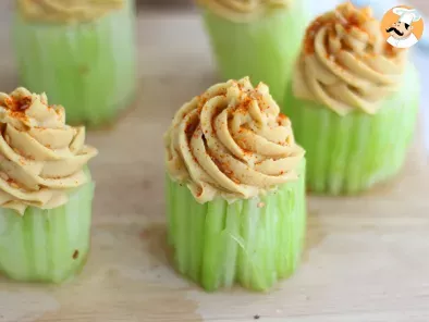 Cupcakes vegan de concombres et houmous
