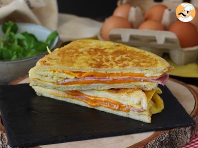 Recette Sandwich express à l'omelette - french toast omelette sandwich - egg sandwich hack