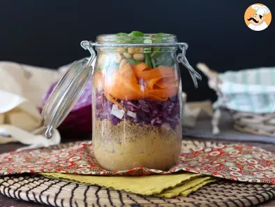 Recette Salad jar végétarienne, la salade pratique à emporter !