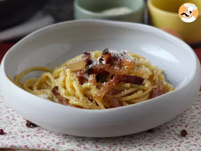 Spaghetti alla carbonara, la vraie recette italienne des carbo'!