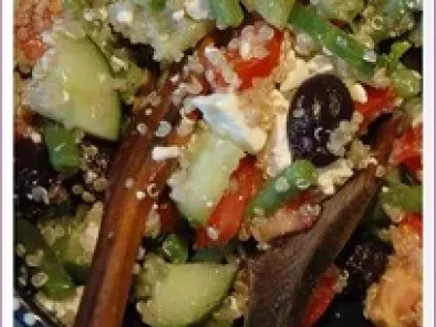 Recette Salade de quinoa à la grecque, sans blé, sans lait de vache