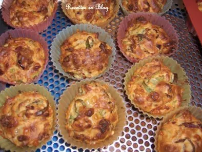 Recette Muffins aux parmesan chorizo et tomates sechees