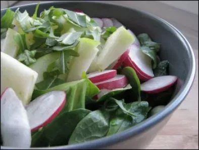 Recette Salade de mâche, pomme & radis - vinaigre pomme & miel