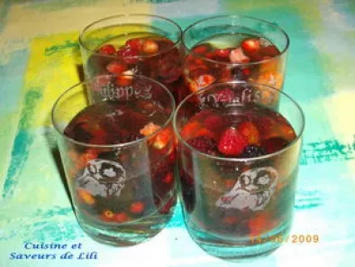 Recette Fruits rouges en gelée parfumée aux épices et à la menthe