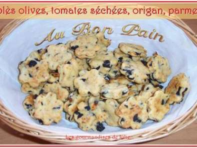 Recette Sablés olives, tomates séchées, origan, parmesan
