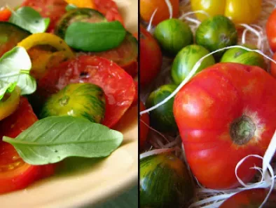 Recette Simplissime mais merveilleuse salade de tomates anciennes