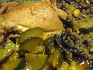 Recette Tajine de poulet cajun aux courgettes et légumes gourmands