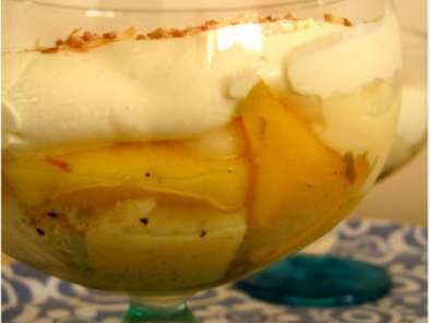 Recette Trifle a la mangue, noix de coco et citron vert