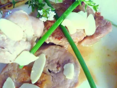 Recette Filet mignon de veau aux pêches accompagné de ses crêpes de maïs....