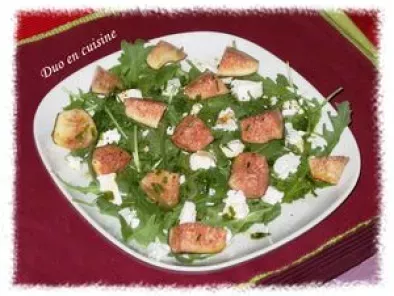 Recette Salade au chèvre frais et aux figues