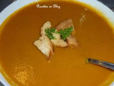 Recette Soupe de carottes a la pâte de curry