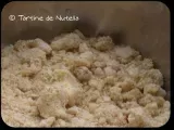 Etape 3 - Crumble de saumon sur lit de fondue poireau