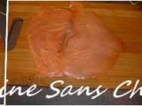 Etape 7 - Aumônières de saumon fumé, garnies d'un tartare de saumon